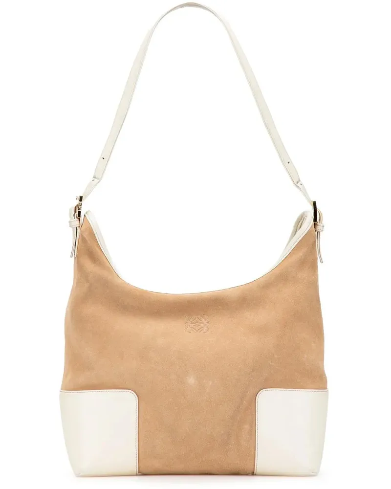 Loewe Hobo Bags Suede Anagram Shoulder Bag braun Braun