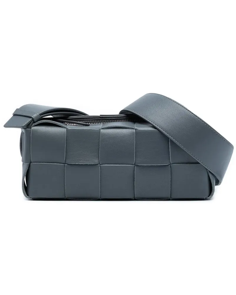 Bottega Veneta Hobo Bags Small Lambskin Intrecciato Brick Cassette grau Grau