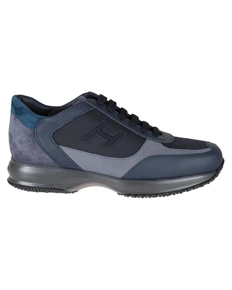 Hogan Low-Top Sneaker Sleek Leather And Suede H Shoes blau Blau