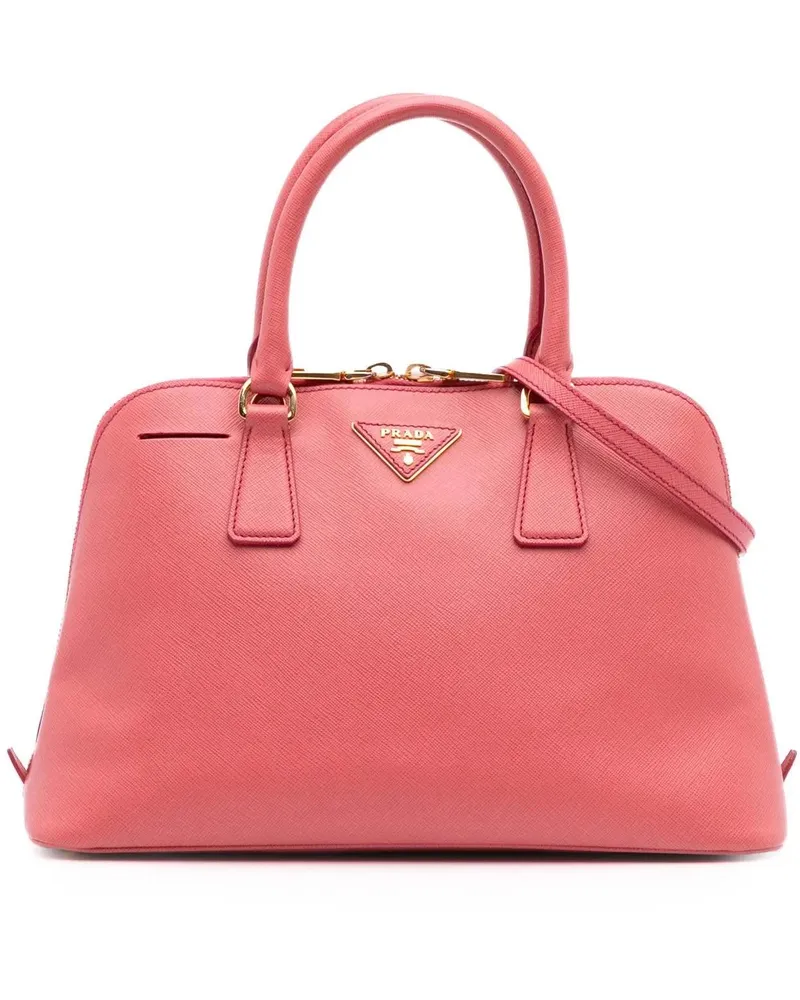 Prada Hobo Bags Medium Saffiano Lux Promenade Satchel rosa Gold