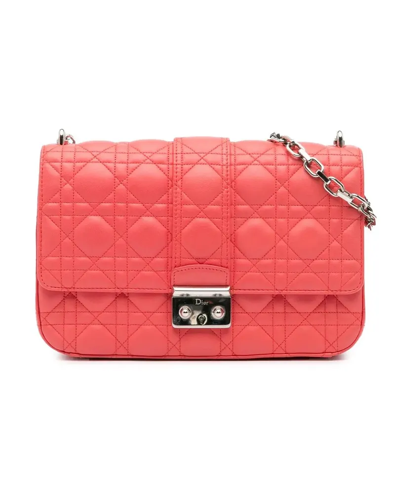 Dior Hobo Bags 2012 Medium Lambskin Cannage Miss Dior Flap rosa Gold