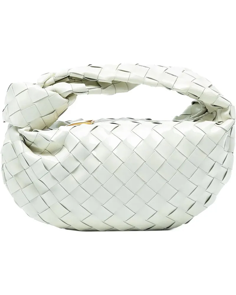 Bottega Veneta Hobo Bags Mini Patent Intrecciato Jodie weiß Weiß