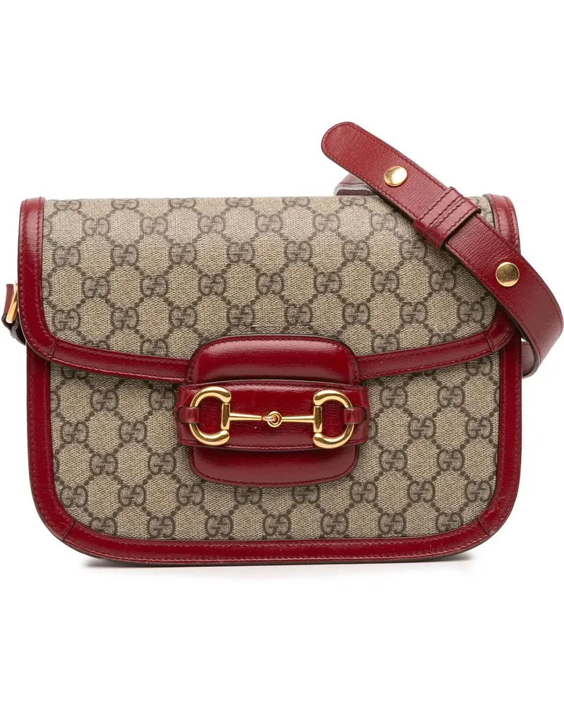 Gucci Hobo Bags Medium GG Supreme Horsebit 1955 Shoulder Bag braun Braun