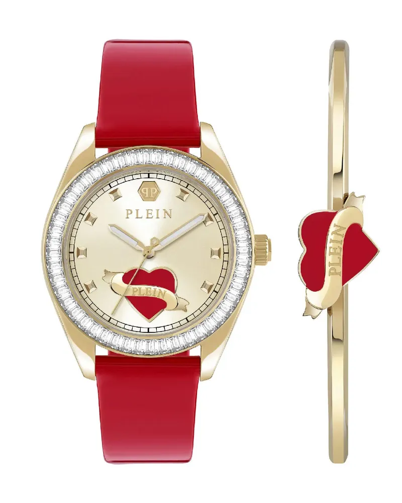 Philipp Plein Uhr Quarz-Analoguhr Plein Valentine red Rot