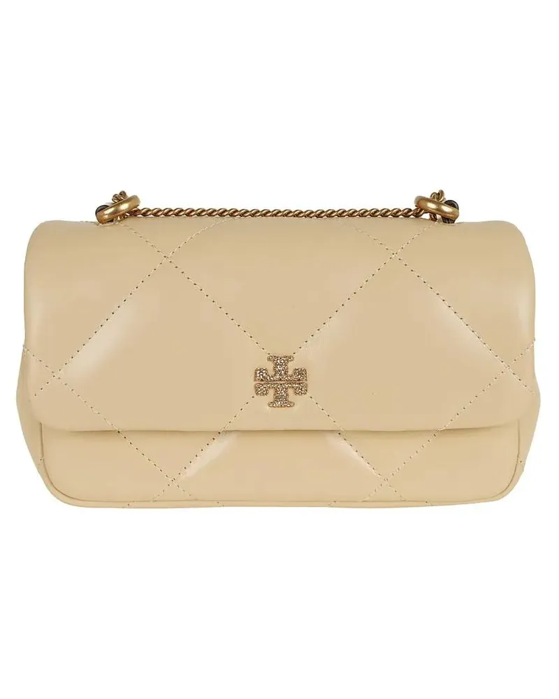 Tory Burch Hobo Bags Yellow/Orange Kira Diamond Quilt Pave Mini Flap Ba gelb Gelb
