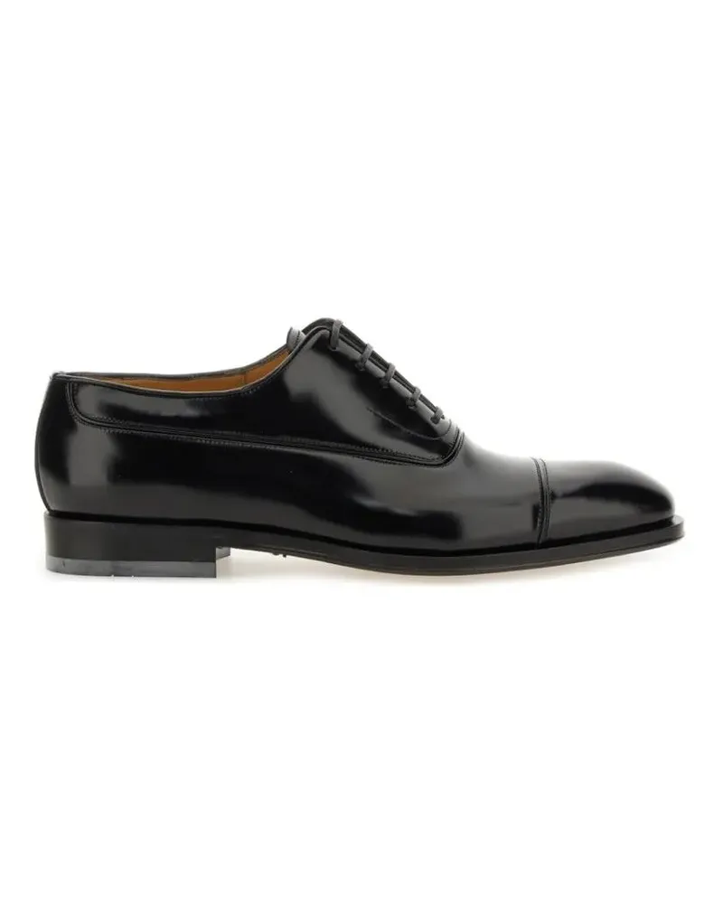 Ferragamo Oxford Lace-Up Shoes With Polished Finish schwarz Schwarz