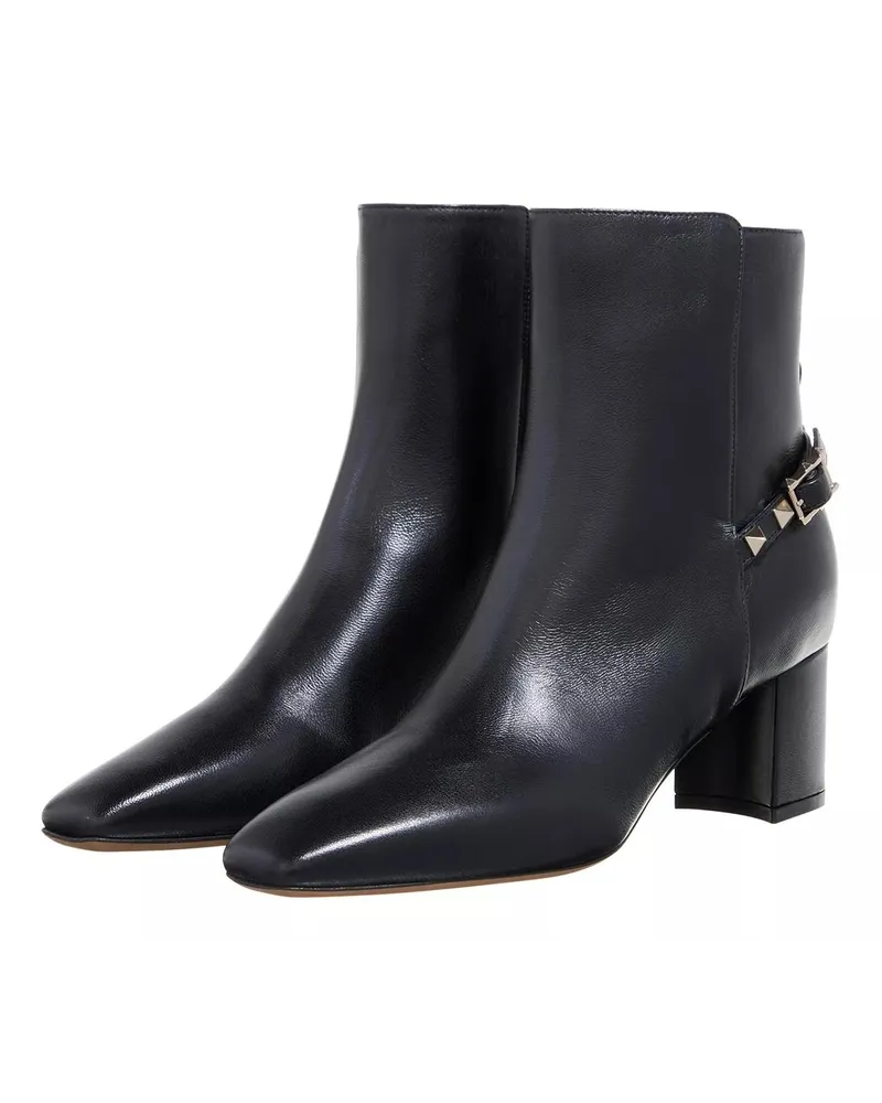 Valentino Garavani Boots & Stiefeletten Nappa Leather Rockstud Ankle Boots Schwarz