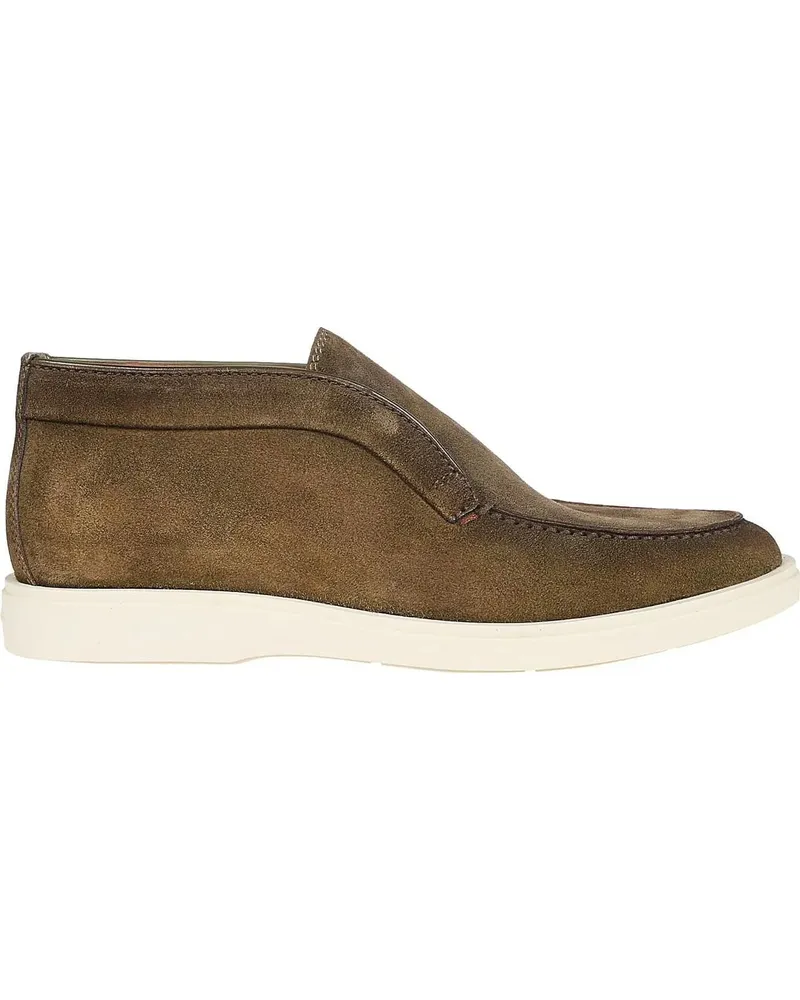 Santoni Loafer Digits Slip-on Loafers Green grün Grün