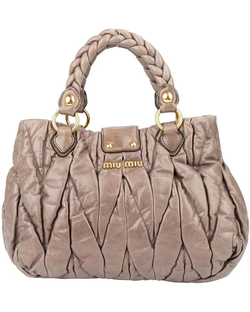 Miu Miu Crossbody Bags  Quilted Leather City Handbag bunt Bunt