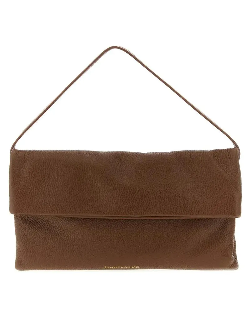 Elisabetta Franchi Hobo Bags Logo Shoulder Bag grau Grau
