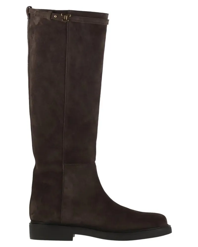 TOD'S Stiefel Suede Leather Boot schwarz Schwarz