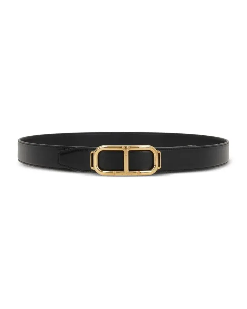 Tom Ford Gürtel Black Leather Belt schwarz Schwarz