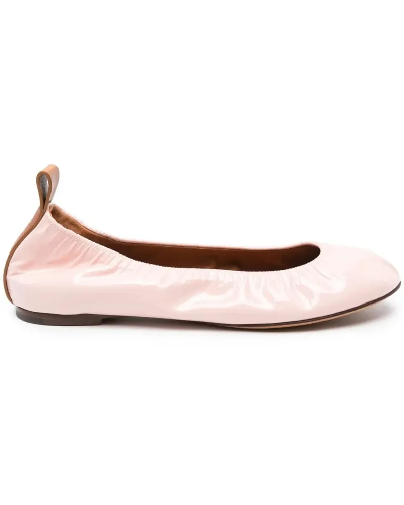 Lanvin Ballerinas Flat Shoes Pink rosa Gold