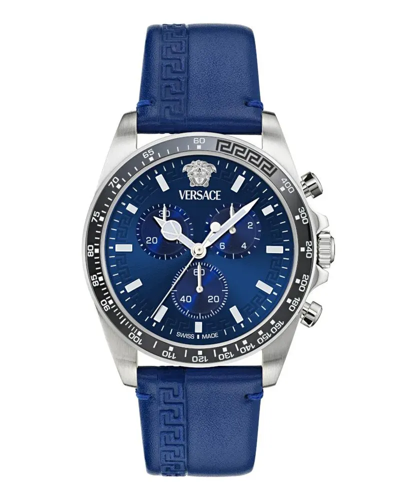 Versace Uhren Quarz-Chronographenuhr Greca Chr Wave (Wc-0H) blue Blau