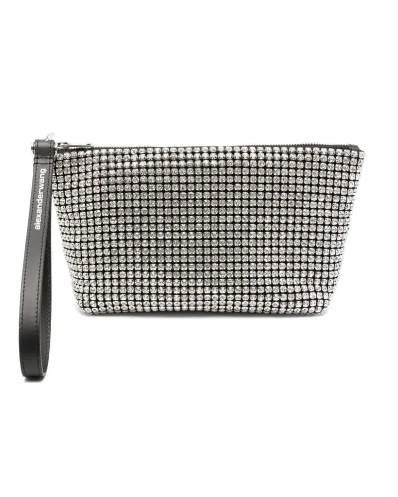 Alexander Wang Clutches Glass Top Zip Bag With Crystal Embellishment And D grau Grau
