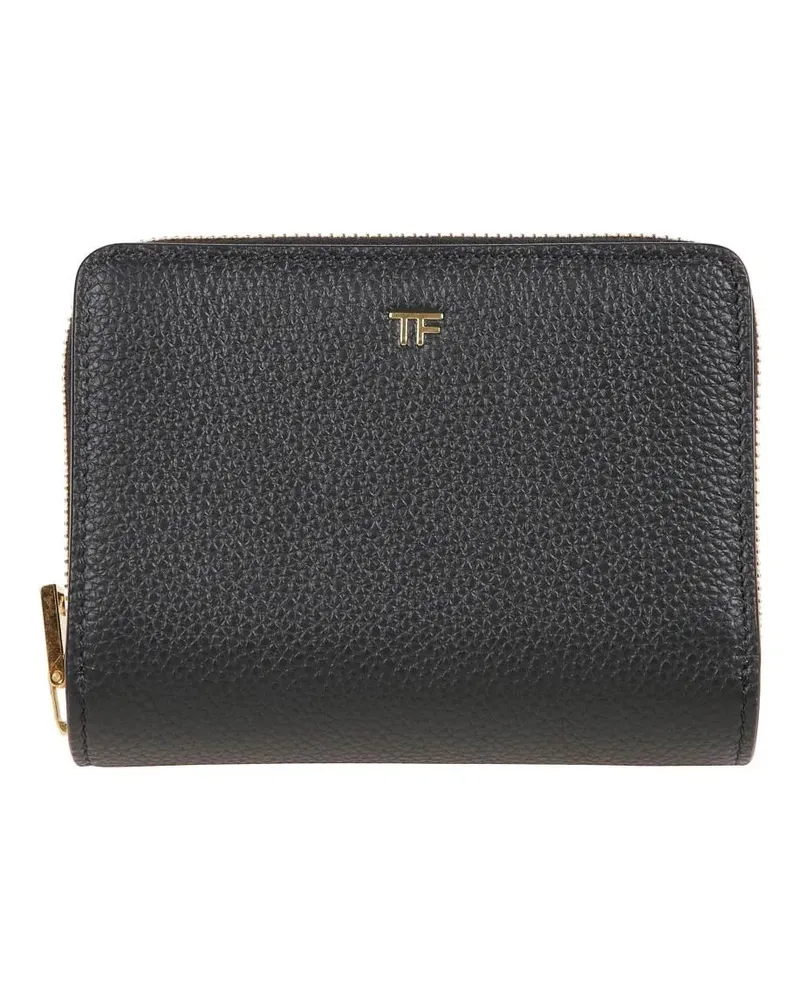 Tom Ford Portemonnaie Compact Leather Wallet grau Grau
