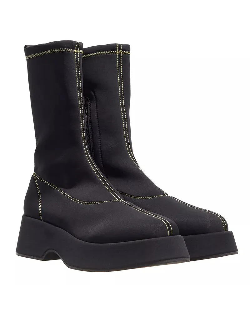 Ganni Stiefel & Boots Retro Flatform Sockboot schwarz Schwarz