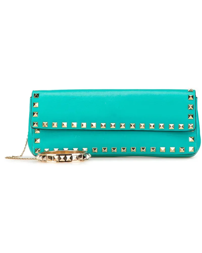 Valentino Garavani Clutches Nappa Rockstud Bangle Clutch blau Blau