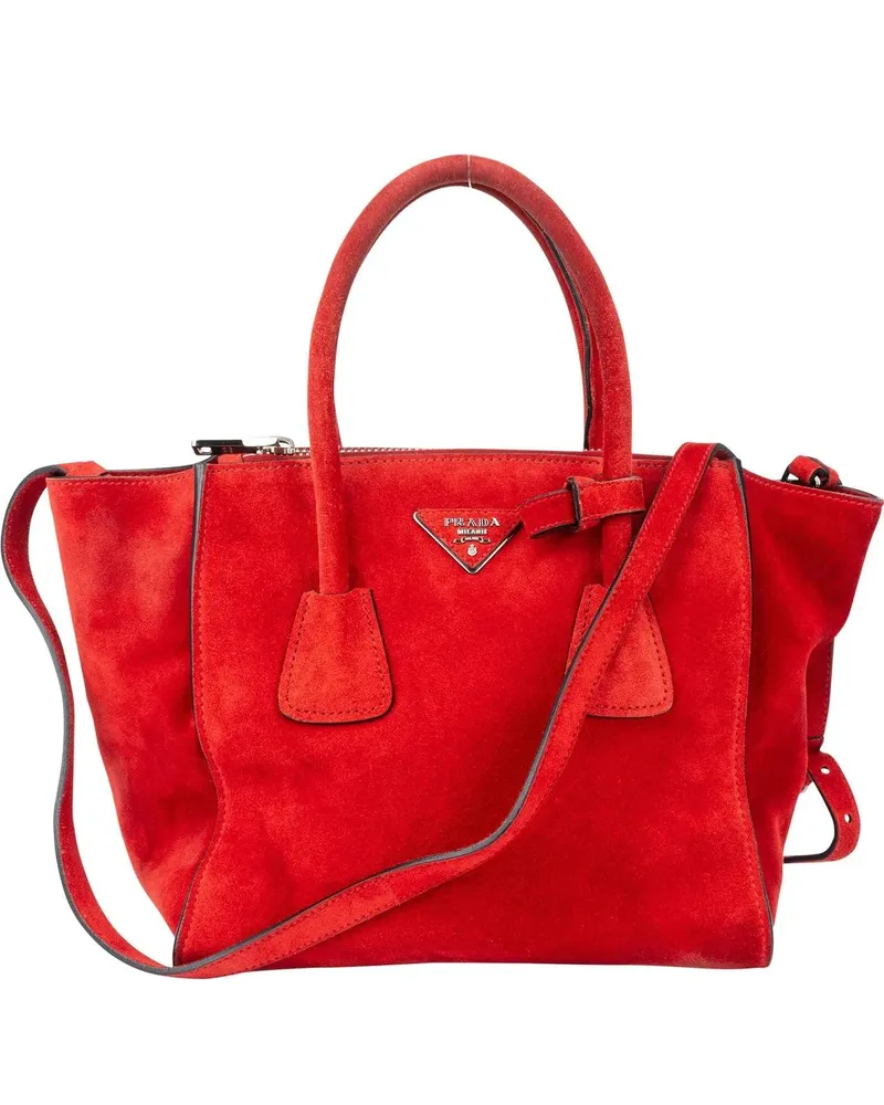 Prada Crossbody Bags  Rosso Suede Vitello Handbag bunt Bunt