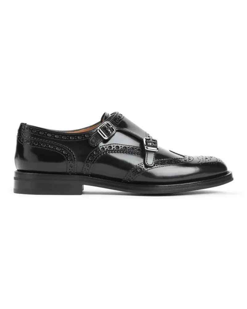 Church's Low-Top Sneaker Closed Brogue Shoes With Dual Buckles schwarz Schwarz