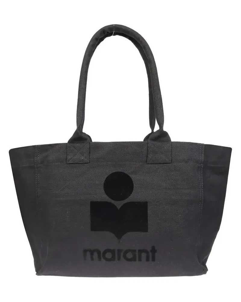 Étoile Isabel Marant Shopper & Totes Rectangular Leather Tote With Subtle Embossed Logo schwarz Schwarz