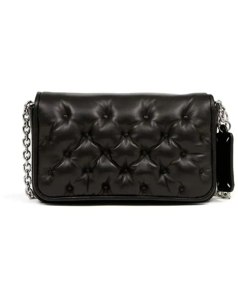 Maison Margiela Crossbody Bags Glam Slam Embroidery Flap Mini Black schwarz Schwarz