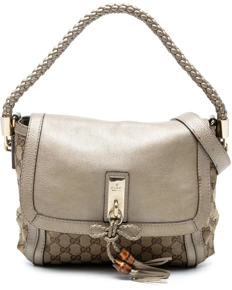 Gucci Hobo Bags GG Canvas Bella Flap Satchel braun Braun