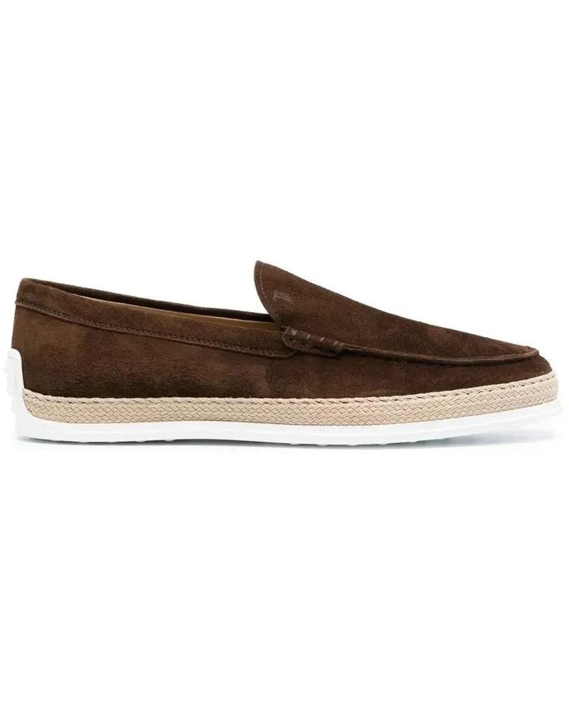 TOD'S Loafer Almond Toe Suede Loafers braun Braun