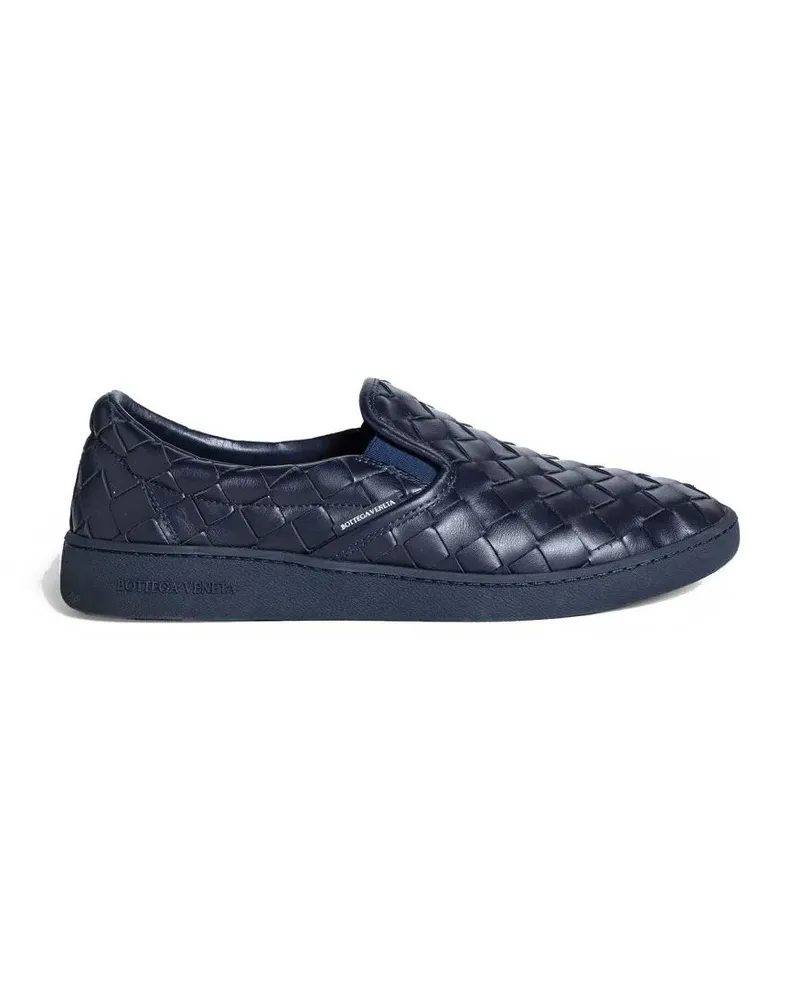 Bottega Veneta Low-Top Sneaker Intrecciato Leather Sneakers blau Blau