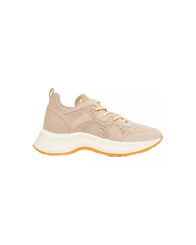 Hogan Low-Top Sneaker Perforated Beige Suede H585 Sneaker beige Beige