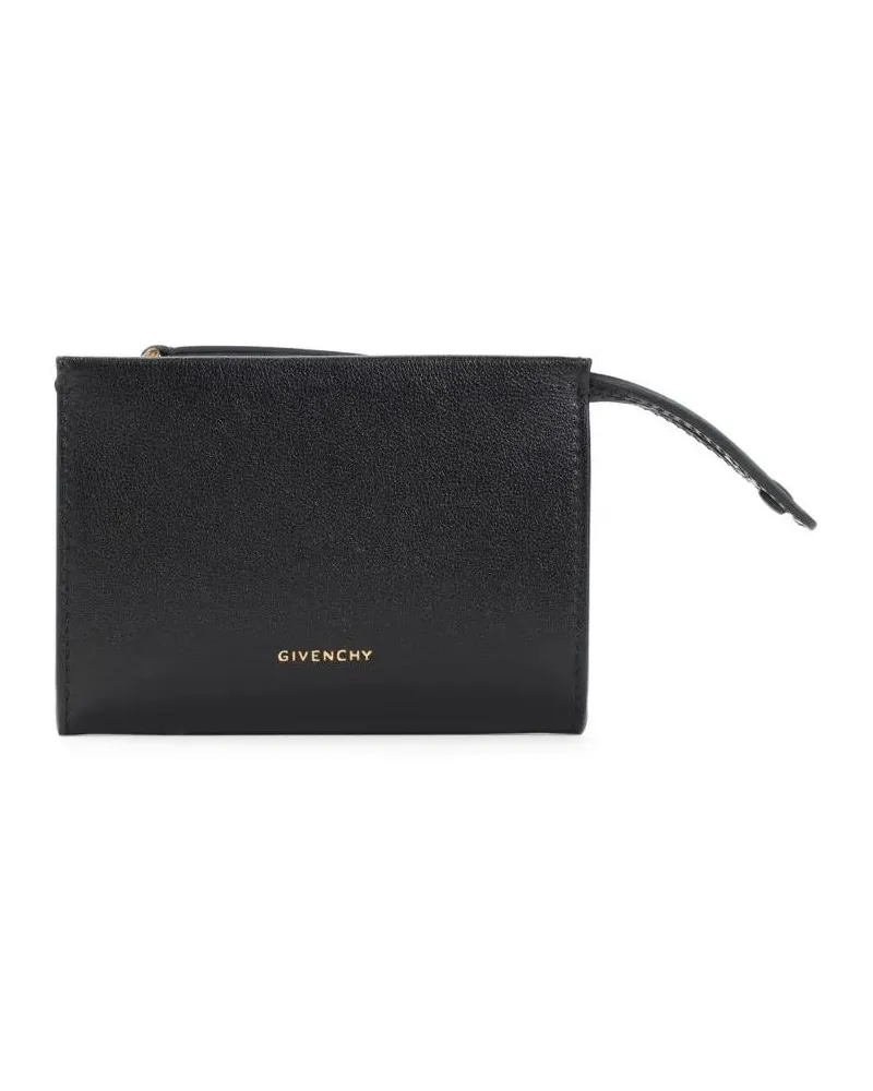 Givenchy Portemonnaie Compact Black Calf Leather Wallet schwarz Schwarz