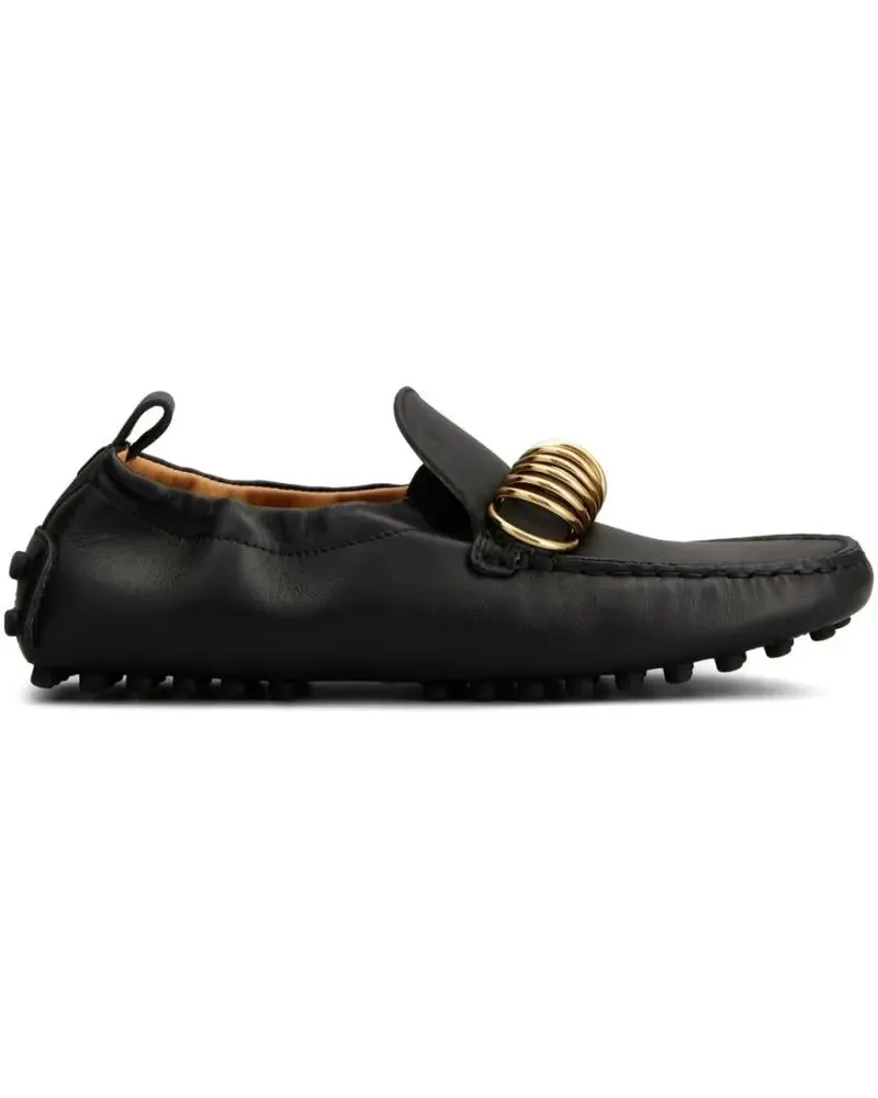 TOD'S Slip-On Shoes With Striking Ring Embellishment schwarz Schwarz