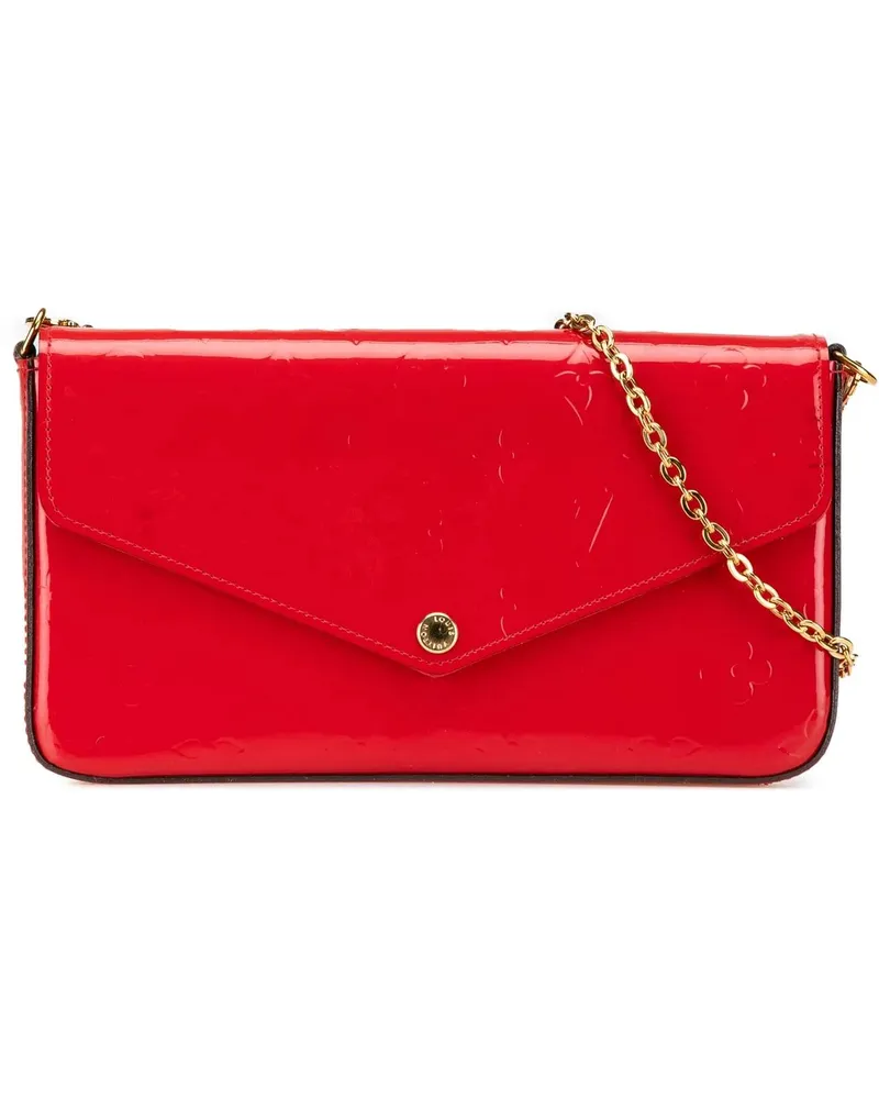 Louis Vuitton Hobo Bags 2015 Monogram Vernis Pochette Felicie rot Rot
