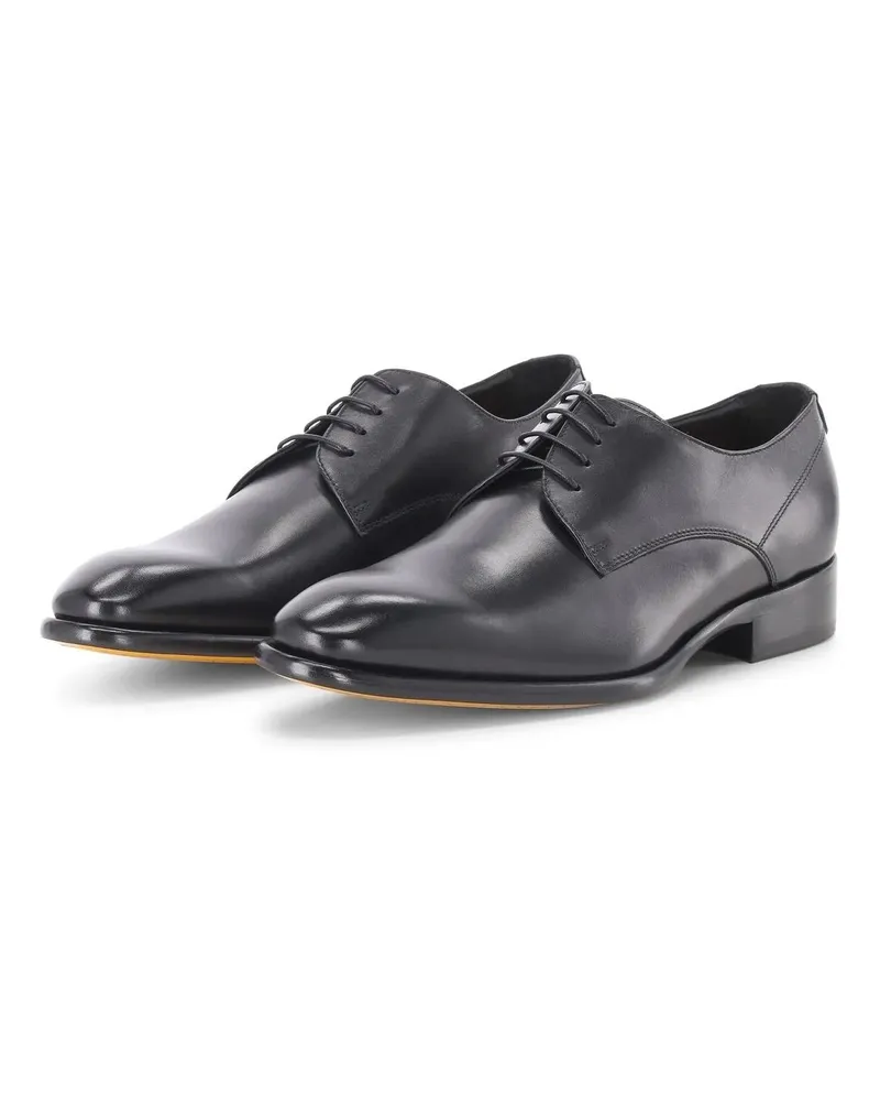 Doucal´s Low-Top Sneaker Schnürschuh aus Glattleder schwarz Schwarz