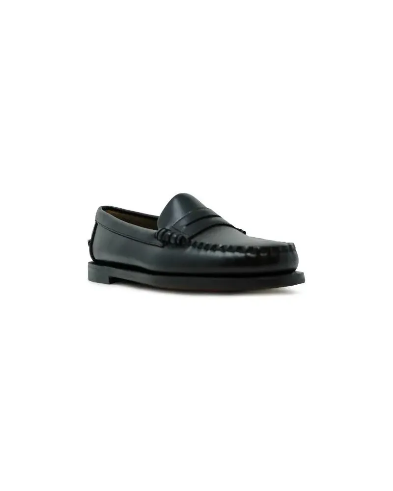 Sebago Dan Black Leather Loafers schwarz Schwarz
