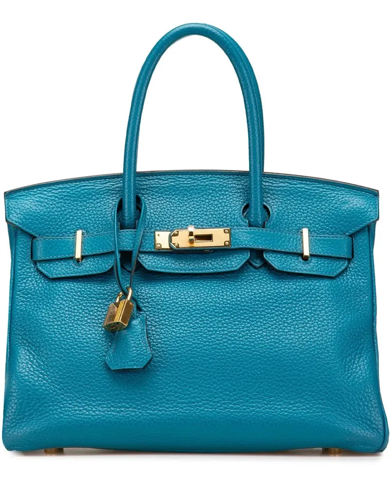 Hermès Crossbody Bags 1999 Clemence Birkin Retourne 30 blau Blau