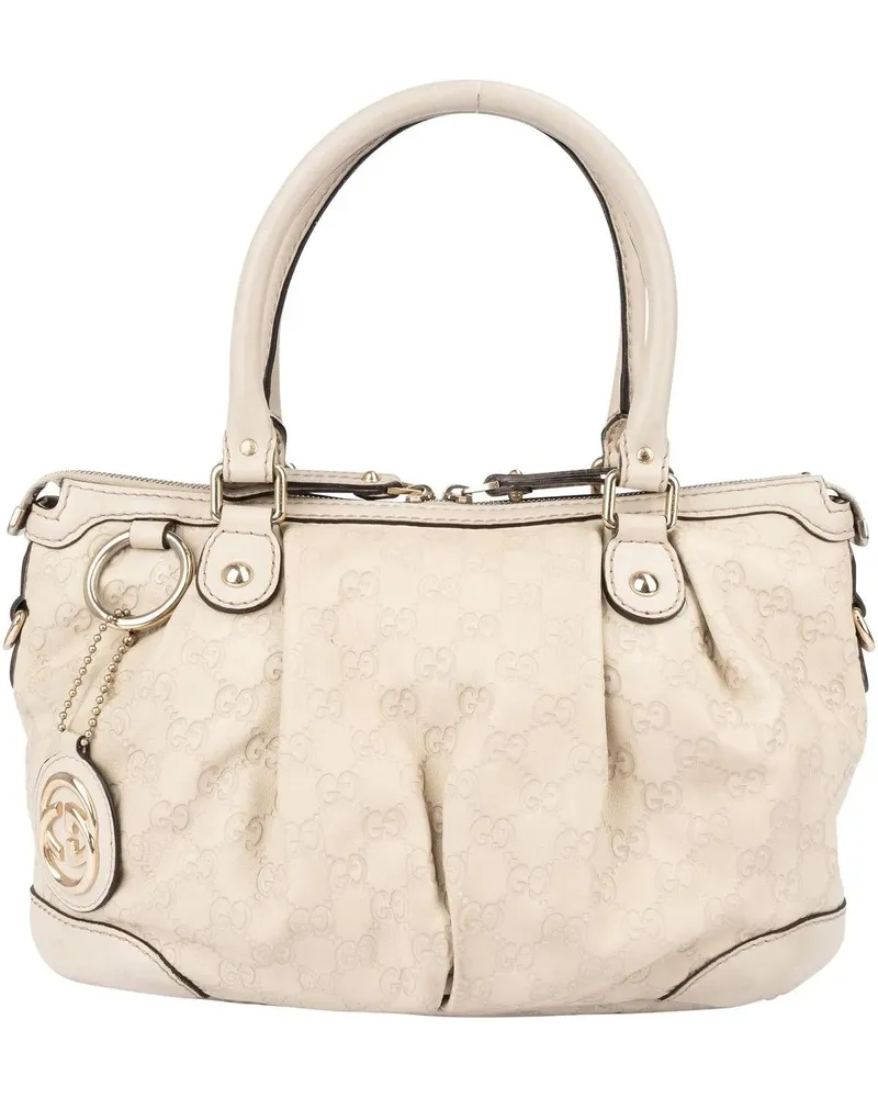 Gucci Crossbody Bags  Leather GG Monogram Sukey Handbag weiß Weiß