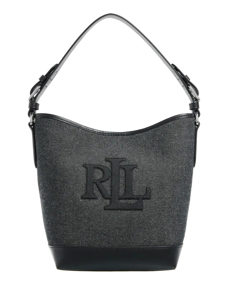 Ralph Lauren Beuteltaschen Witley Md Bk Bucket Bag Medium schwarz Schwarz
