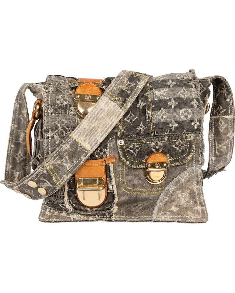 Louis Vuitton Crossbody Bags  Limited Patchwork Denim Monogram Pos beige Beige