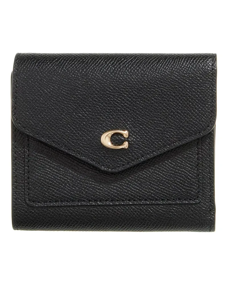 Coach Portemonnaie Crossgrain Leather Wyn Small Wallet Schwarz