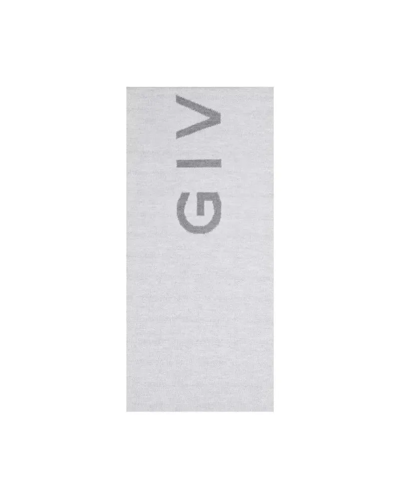 Givenchy Tücher & Schals Double Face 4G & Grey Wool Scarf Grau