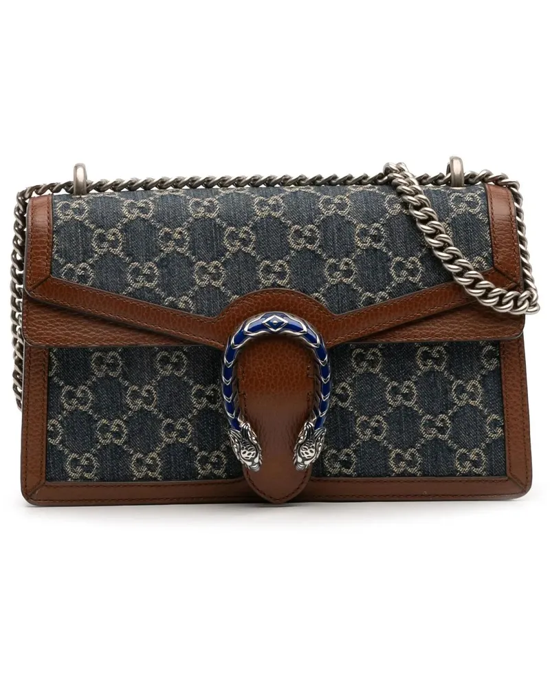 Gucci Hobo Bags Small GG Denim Dionysus Shoulder Bag blau Blau