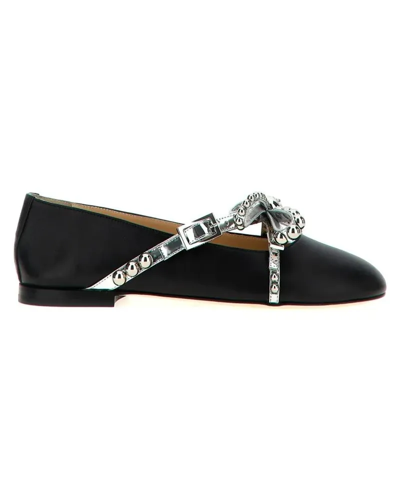 Mach & Mach Crystal Studs' Ballet Flats schwarz Schwarz