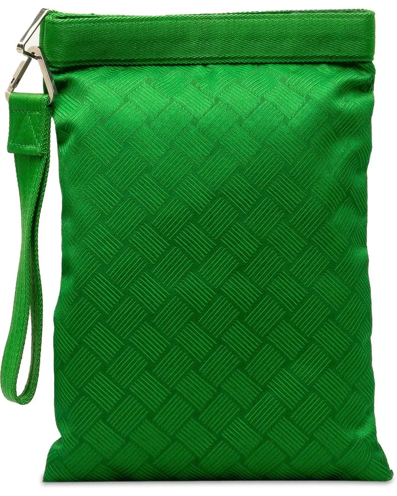 Bottega Veneta Kosmetiktaschen Nylon Wrist Pouch grün Grün