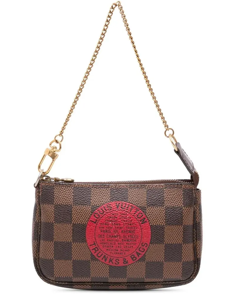 Louis Vuitton Crossbody Bags 2008 Damier Ebene Trunks and Bags Mini Pochette Ac braun Braun