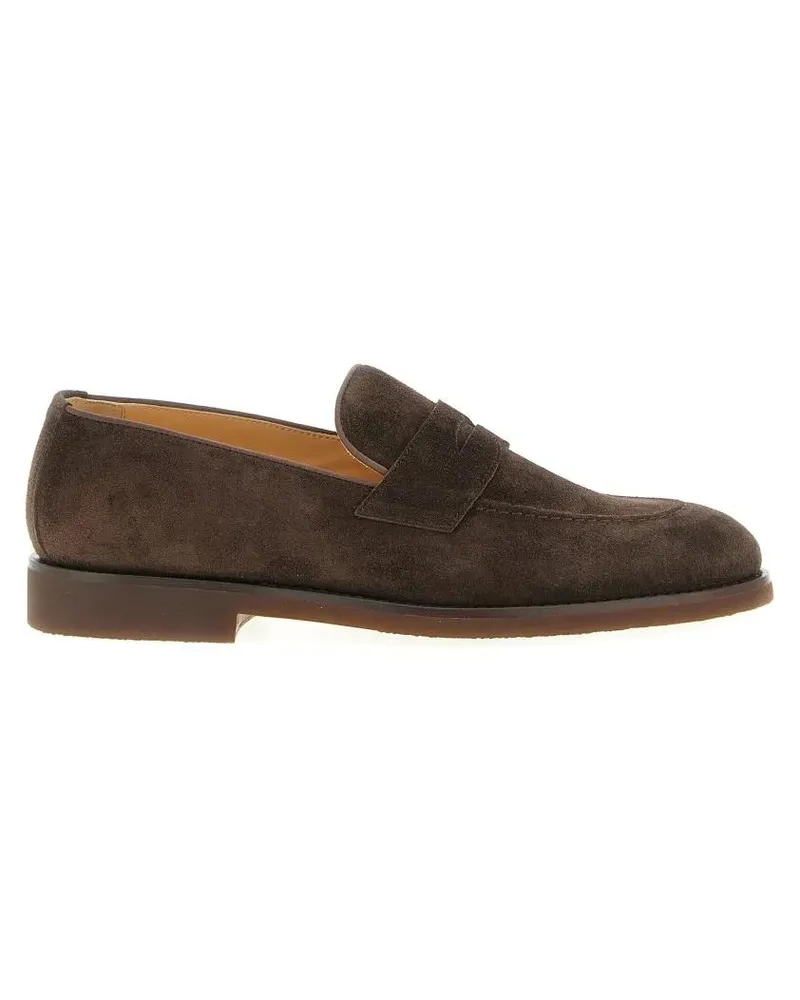 Brunello Cucinelli Loafer Classic Suede Penny Loafers With Natural Latex Sol braun Braun