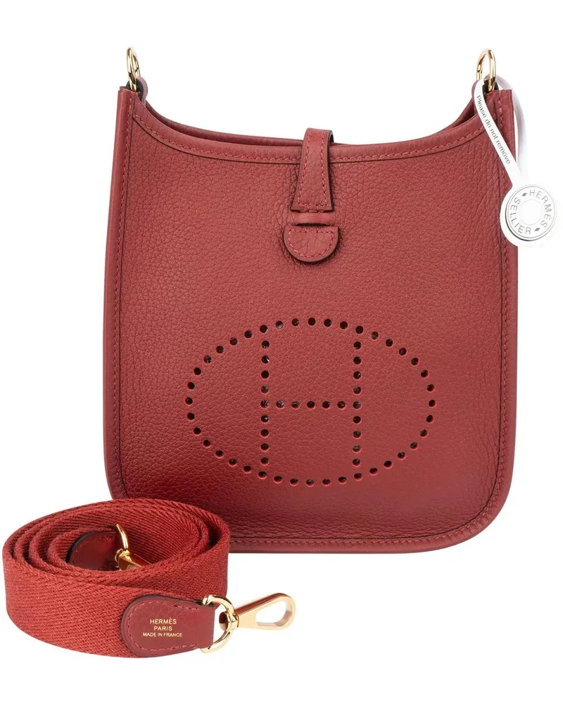 Hermès Crossbody Bags Hermes Clemence Leather Evelyne 16 Crossbody Bag bunt Bunt