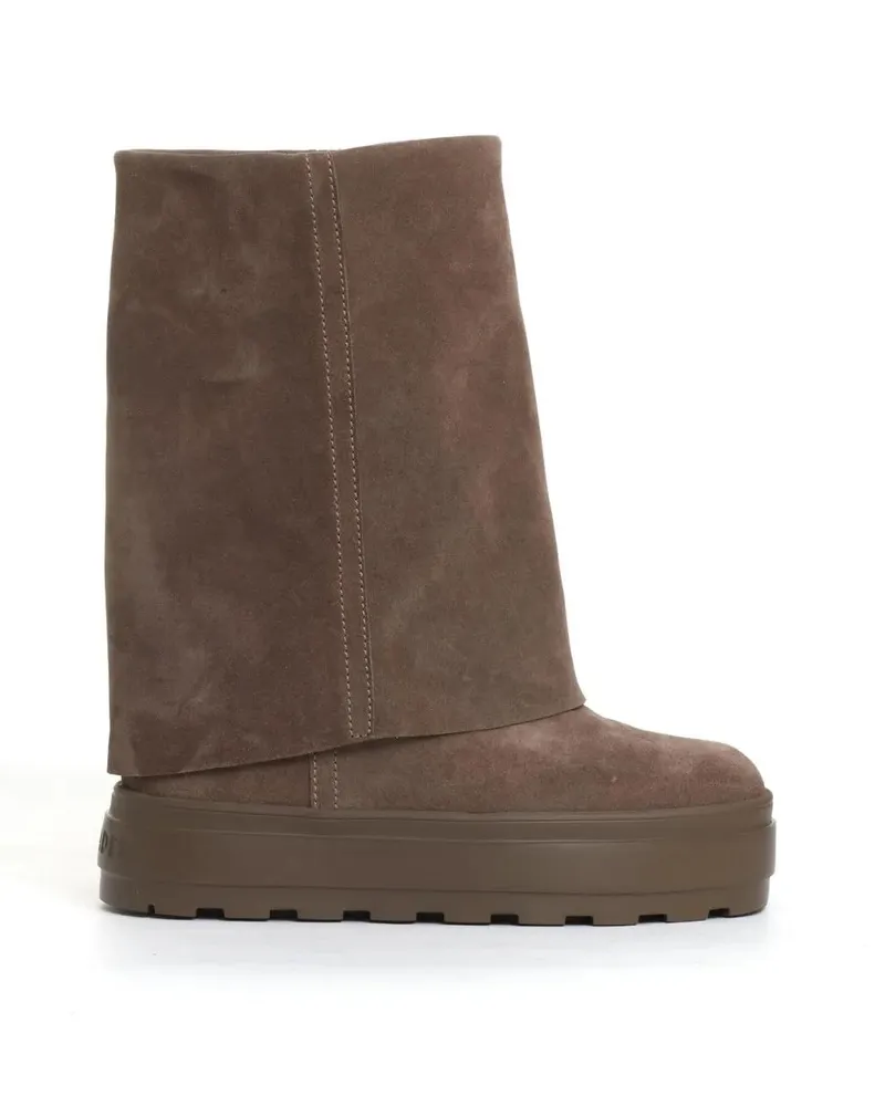 Casadei Stiefel Sleek Suede Wedge Ankle Boot By  weiß Weiß