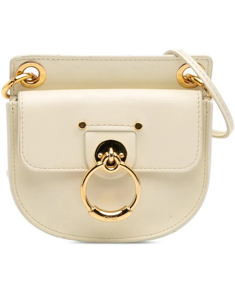 Chloé Hobo Bags Mini Leather Tess Crossbody weiß Weiß