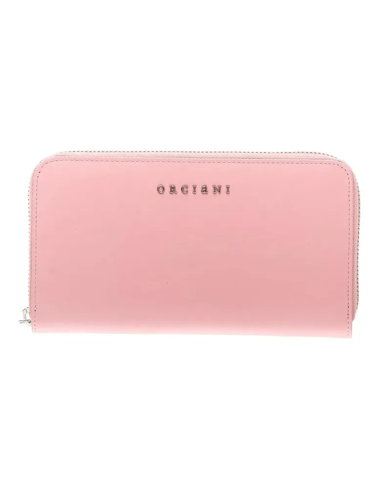 Orciani Portemonnaie Full Zip Pink Leather Wallet pink Rosa